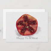 Watercolor Pomegranate Tu B'Shvat holiday cards シーズンカード (正面/裏面)