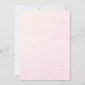 Watercolor Pony Rodeo Polka Dots Birthday 招待状 (裏面)