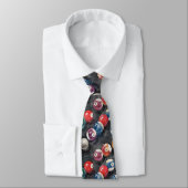 Watercolor Pool Table Billiards Colorful Neck Tie ネクタイ (タイ)
