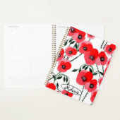 Watercolor poppy flowers botanical プランナー手帳 (ディスプレー)