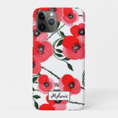 Watercolor poppy flowers botanical Case-Mate iPhoneケース (裏)