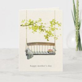 Watercolor Porch Swing Mother's Day Card カード