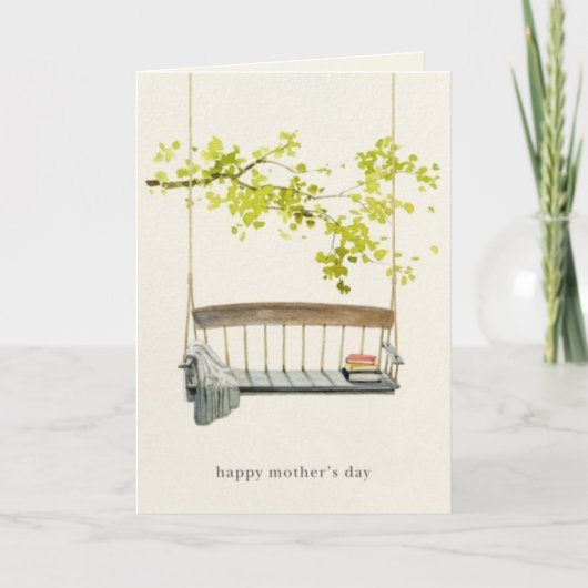 Watercolor Porch Swing Mother's Day Card カード (正面)