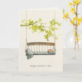 Watercolor Porch Swing Mother's Day Card カード (黄色い花)