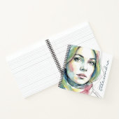 Watercolor Portrait Personalized Name Journal ノートブック (内部)