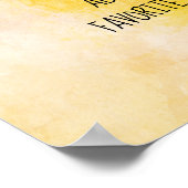 watercolor poster create your own quote wall art ポスター (角)