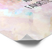 watercolor poster create your own quote wall art ポスター (角)