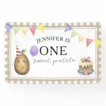 Watercolor Potato 1st birthday