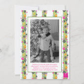 Watercolor Preppy Bright Christmas Garland Photo シーズンカード (裏面)