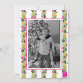 Watercolor Preppy Bright Christmas Garland Photo シーズンカード (裏面)