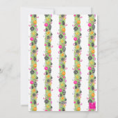 Watercolor Preppy Bright Christmas Garland Photo シーズンカード (裏面)