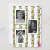 Watercolor Preppy Bright Christmas Garland Photo シーズンカード (裏面)