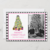 Watercolor Preppy Bright Christmas Photo シーズンカード (正面)