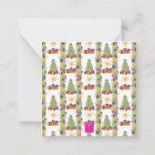 Watercolor Preppy Bright Glamour Christmas Party ノートカード (裏面)