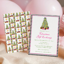 Watercolor Preppy Bright Glamour Christmas Party