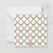 Watercolor Preppy Leopard Christmas Monogram Crest ノートカード (裏面)