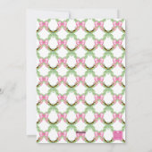 Watercolor Preppy Leopard Garland Christmas シーズンカード (裏面)