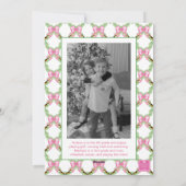 Watercolor Preppy Leopard Garland Christmas シーズンカード (裏面)