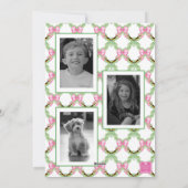 Watercolor Preppy Leopard Garland Christmas シーズンカード (裏面)