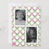 Watercolor Preppy Leopard Garland Christmas シーズンカード (裏面)