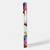 Watercolor Prickly Pear Cactus Flowers Monogrammed Case-Mate iPhoneケース (裏面 / 左)