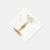 Watercolor Print Alpaca Baby スタンダードカクテルナプキン (角)