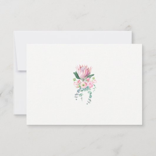 Watercolor Protea RSVP Cards (裏面)