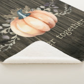 Watercolor Pumpkin シェルパブランケット (3/4)