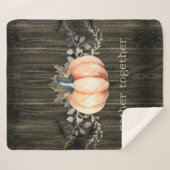 Watercolor Pumpkin シェルパブランケット (正面(横))