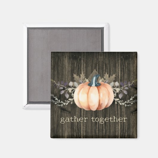 Watercolor Pumpkin マグネット (正面/裏面)