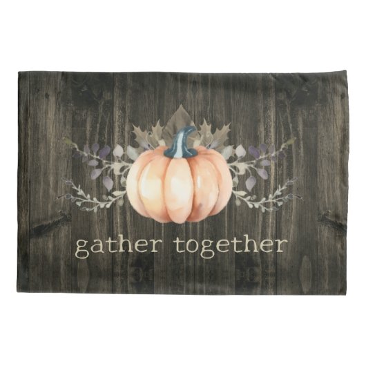 Watercolor Pumpkin 枕カバー (裏面)