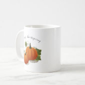 Watercolor Pumpkin 'Happy Thanksgiving' Classic Mu コーヒーマグカップ (正面左)