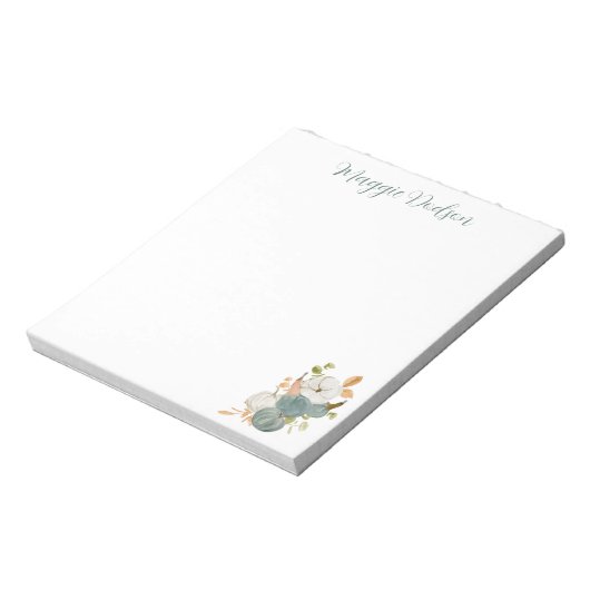 Watercolor Pumpkin Notepad ノートパッド (回転)
