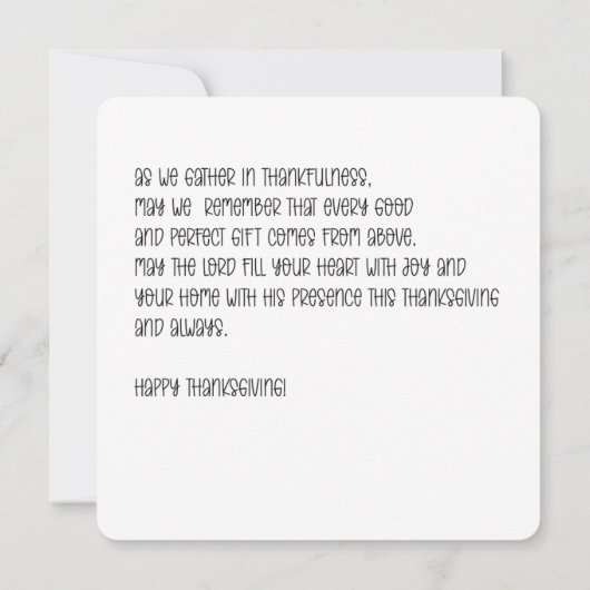 Watercolor pumpkin patchwork thanksgiving card カード (裏面)