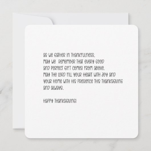 Watercolor pumpkin thanksgiving card  カード (裏面)