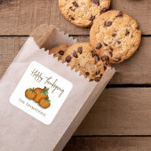 Watercolor Pumpkins Happy Thanksgiving Custom スクエアシール