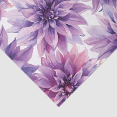 Watercolor Purple Dahlia Flowers  薄葉紙 (詳細)