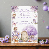 Watercolor Purple Fairy Birthday  Invitation 招待状