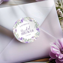 Watercolor Purple Floral Bridal Shower