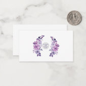 Watercolor purple flower bouquet ノートカード (正面/裏面インサイチュ)