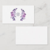 Watercolor purple flower bouquet ノートカード (正面/裏面)