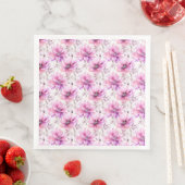 Watercolor Purple Pink Flowers Spring Pattern  (インサイチュ)