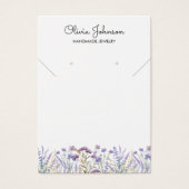 Watercolor Purple Wildflower Jewelry Display Card (正面)