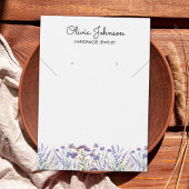 Watercolor Purple Wildflower Jewelry Display Card