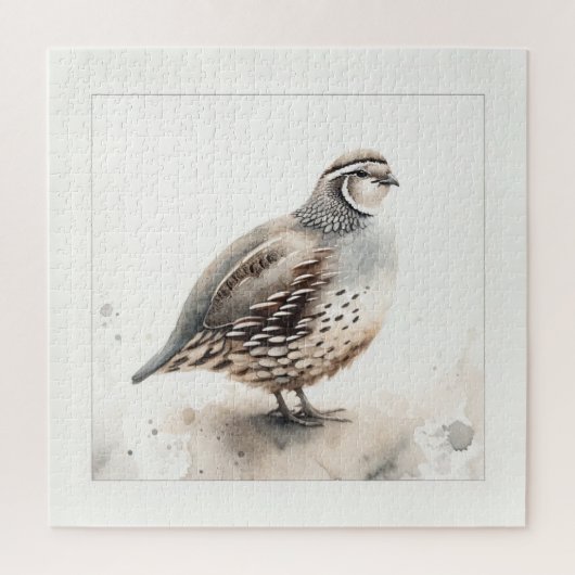 Watercolor Quail IREF284 - Watercolor ジグソーパズル (縦)