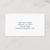 Watercolor Rainbow Baby Sitter Business Card 名刺 (裏面)