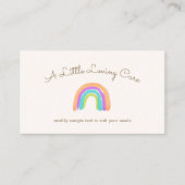 Watercolor Rainbow Caregiver  Business Card 名刺 (正面)