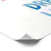 Watercolor Rainbow Cloud Dream Big Kids ポスター (角)