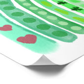 Watercolor Rainbow for St. Patrick's Day ポスター (角)