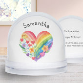 Watercolor Rainbow Heart Personalized Birthday